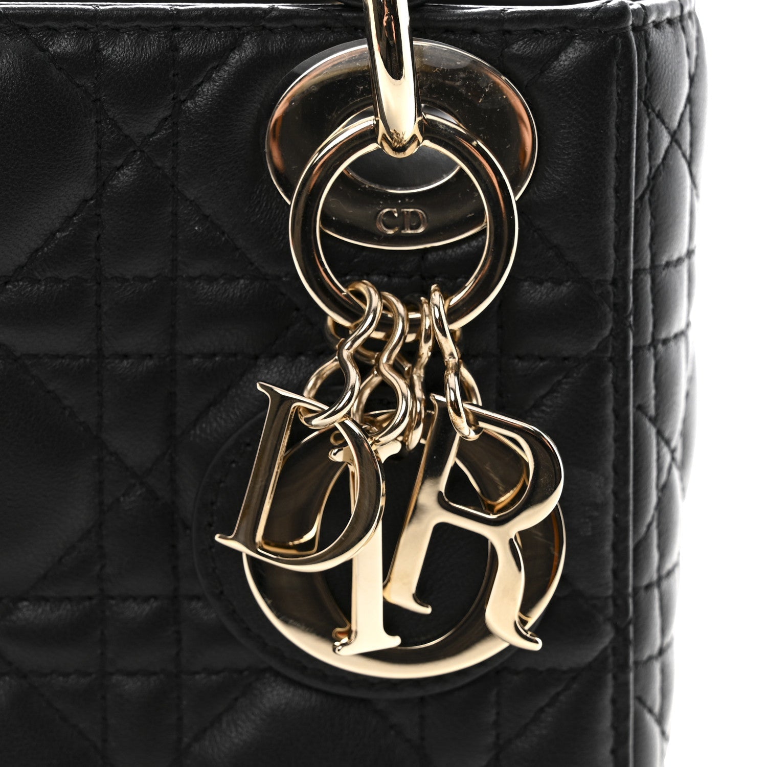 Lambskin Cannage Mini Lady D1OR Black