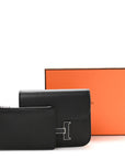 Evergrain Lizard Constance Slim Wallet Black