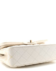 Caviar Quilted Small Double Flap White