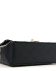 Lambskin Quilted Mini Rectangular Flap Black