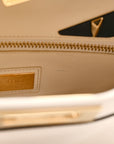 Vitello Seta Snakeskin Monster Eyes Medium Peekaboo Iconic Satchel  Amido Sand Black