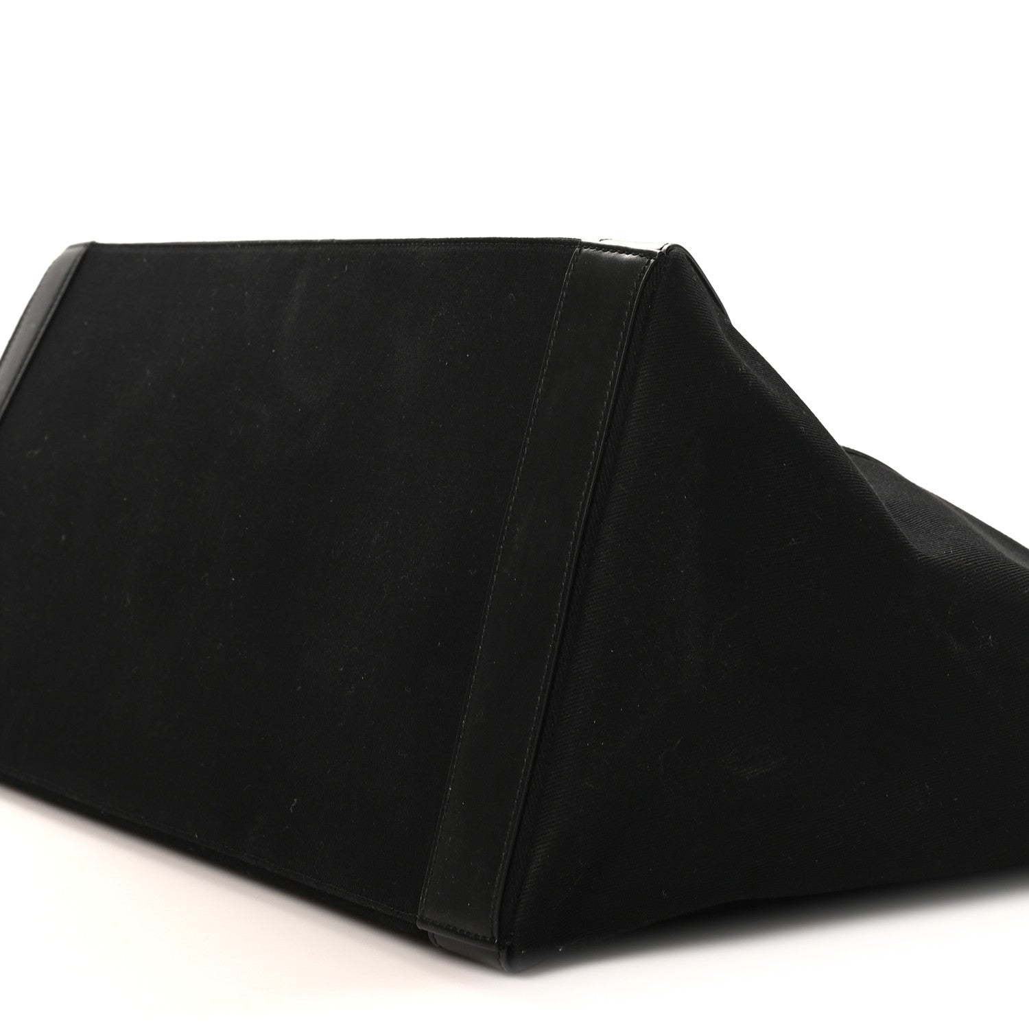 Linen Calfskin Rive Gauche Tote Black