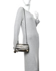 Calfskin Intrecciomirage Embossed Butterfly Chain Crossbody Black Gold