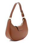 Smooth Calfskin Medium Strap Ava Triomphe Shoulder Bag Tan