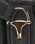 GG Supreme Monogram Horsebit 1955 Soft Small Shoulder Bag Beige Black