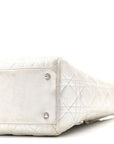 Metallic Nubuck Cannage Medium Lady D1OR Silver