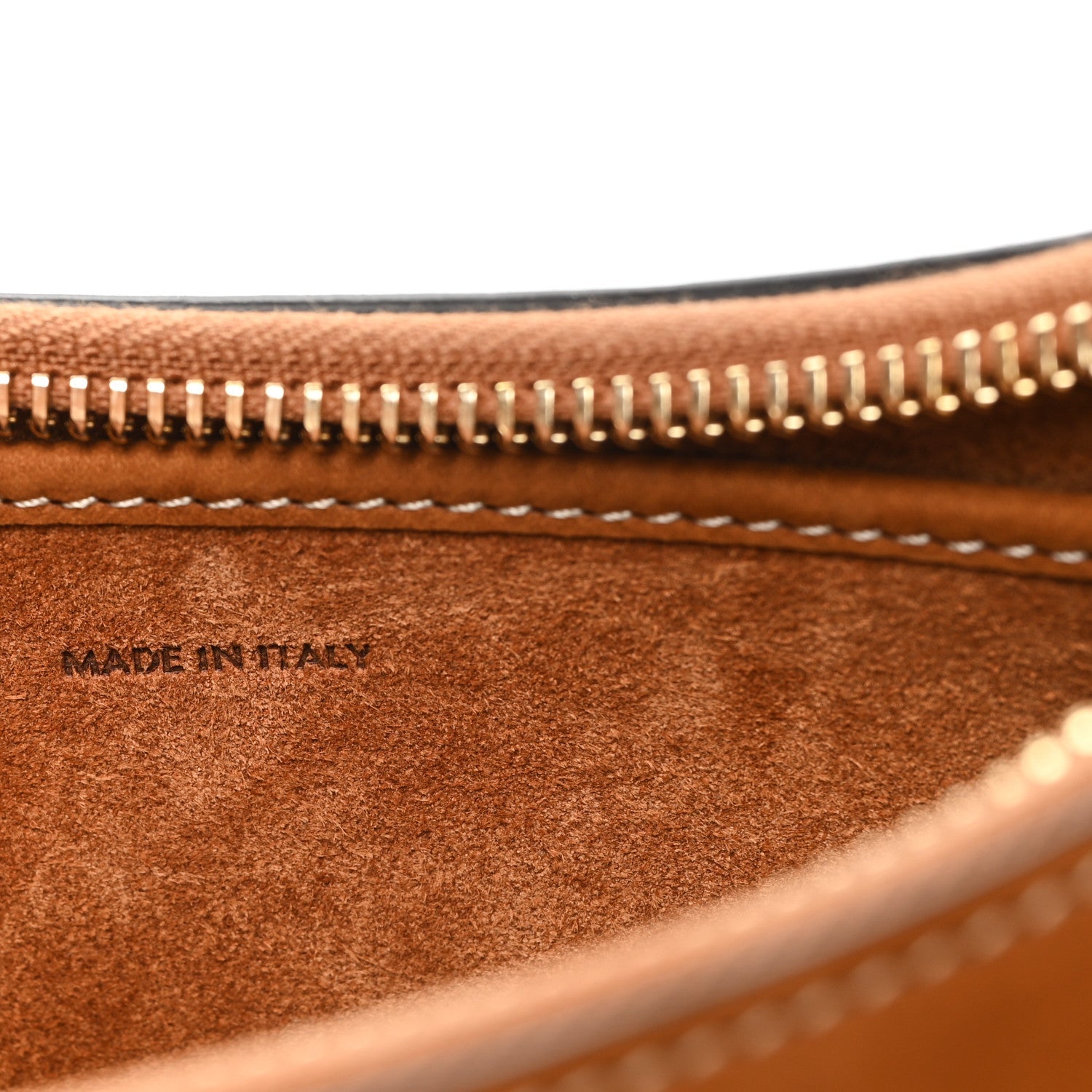 Suede Medium Strap Ava Triomphe Shoulder Bag Camel
