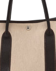 Buffle Skipper Toile Garden Party 36 MM Tote Marron Fonce