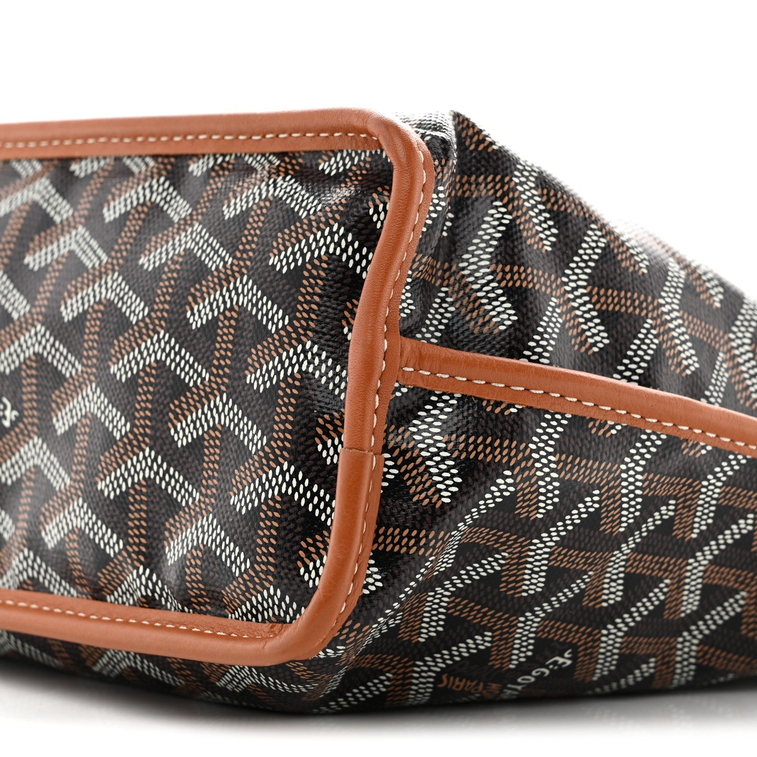 Goyardine Reversible Mini Anjou Black Gold