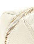 Grained Calfskin Palazzo Bowler White