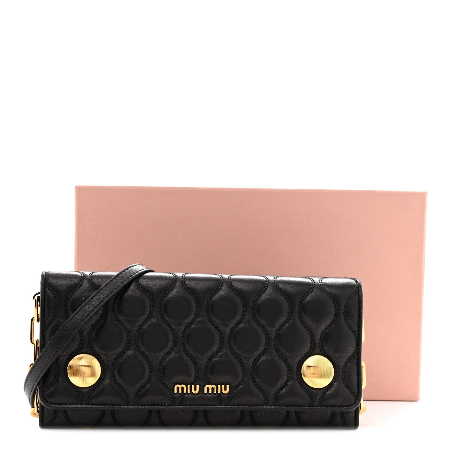 Nappa Padded Wallet On Chain Black