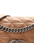 Calfskin Matelasse Aria Small GG Marmont Shoulder Bag Camelia