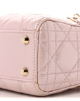 Metallic Lambskin Cannage Mini Lady D1OR Lotus