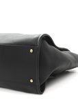 Calfskin Medium Deauville Tote Black Multicolor