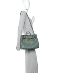 Nappa Intrecciato Medium Andiamo Shoulder Bag Aloe