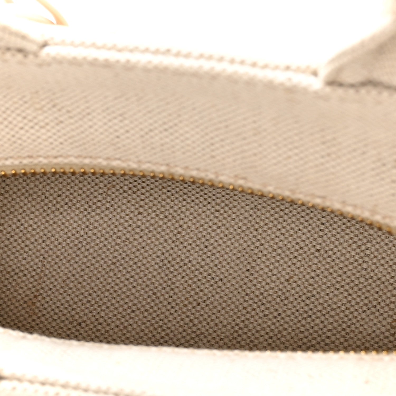 Wicker Canvas Mini Tote Tan White