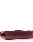 Smooth Calfskin 30 Montaigne Flap Bag Burgundy