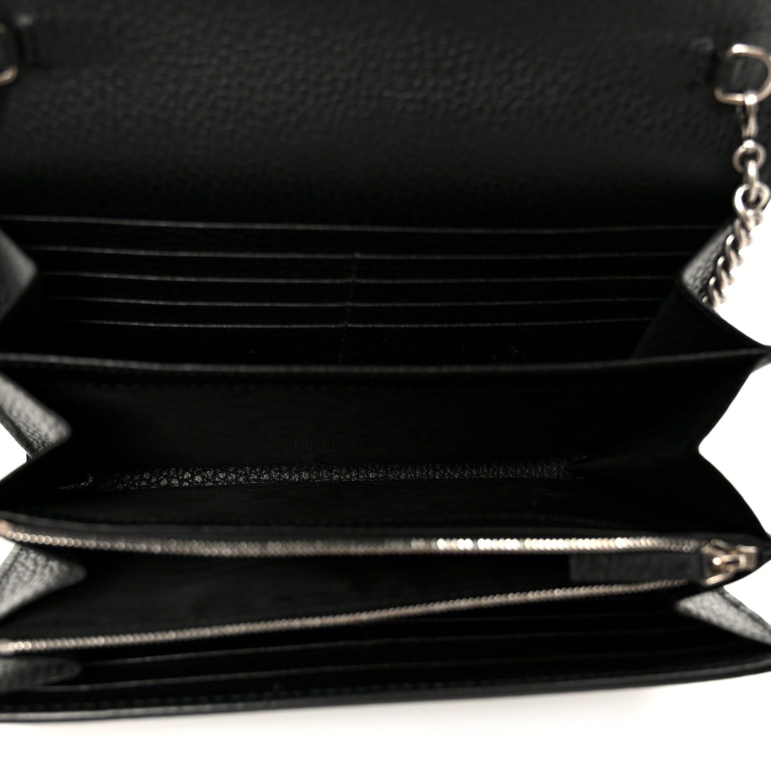 Calfskin Mini Dionysus Chain Wallet Black