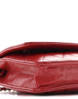 Caviar Quilted Wallet on Chain WOC Red