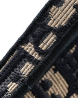 Oblique Embroidered Saddle Bag Blue