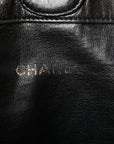 Lambskin CC Drawstring Backpack Black