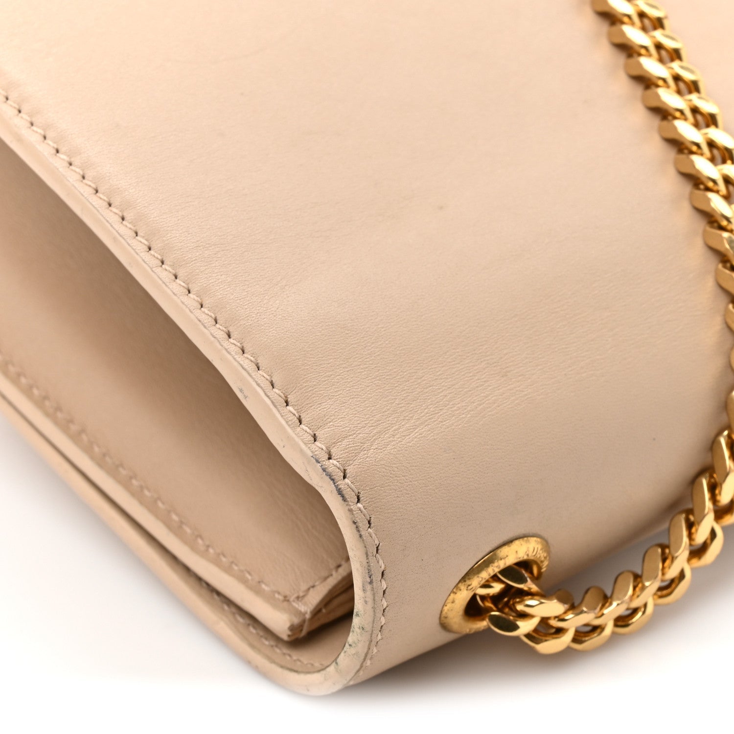 Smooth Calfskin Medium Classic Monogram Kate Tassel Satchel Nude Powder