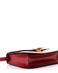 Box Calfskin Medium Classic Box Flap Bag Red