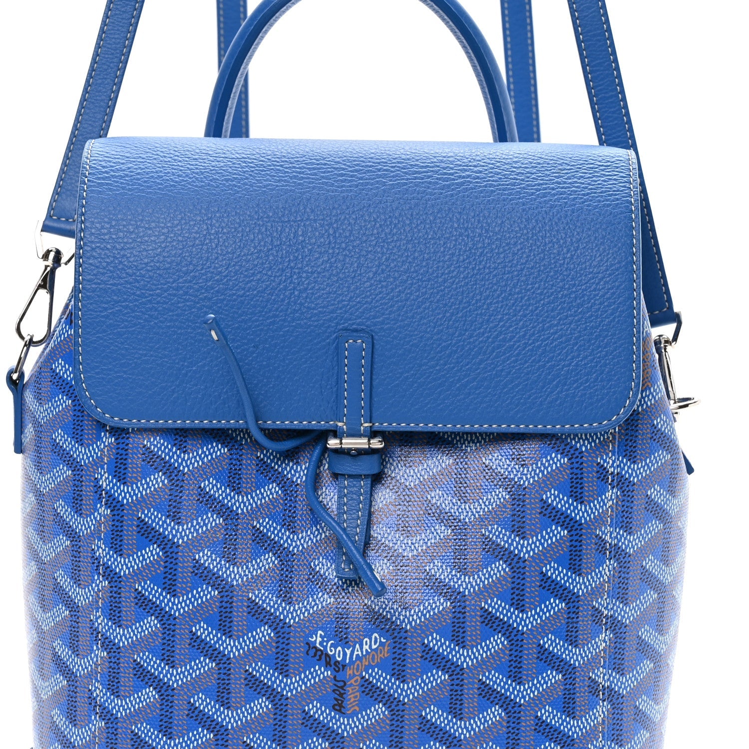 Goyardine Calfskin Mini Alpin Backpack Sky Blue