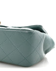 Lambskin Quilted Mini Rectangular Flap Green