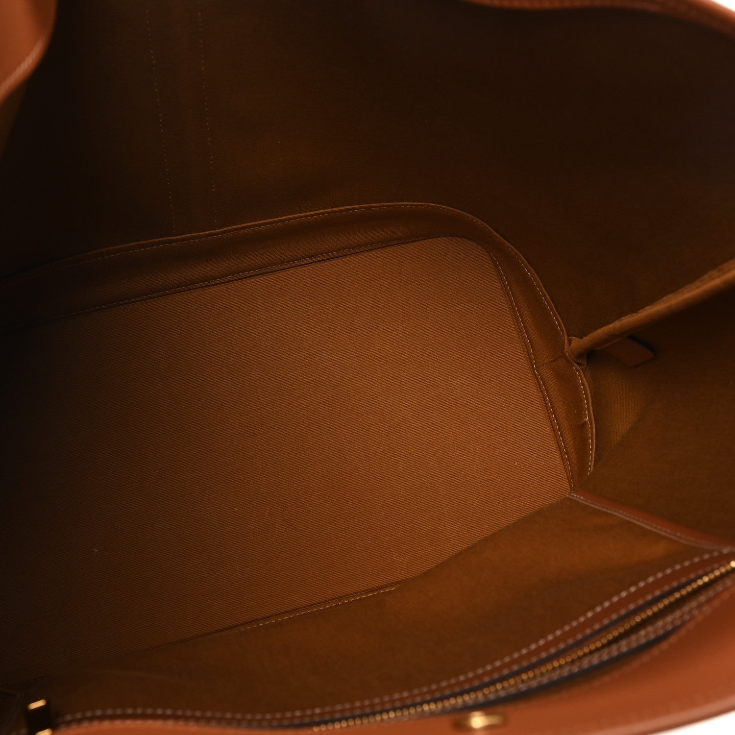Triomphe Canvas Calfskin Medium Cabas Bag Tan