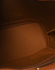 Triomphe Canvas Calfskin Medium Cabas Bag Tan
