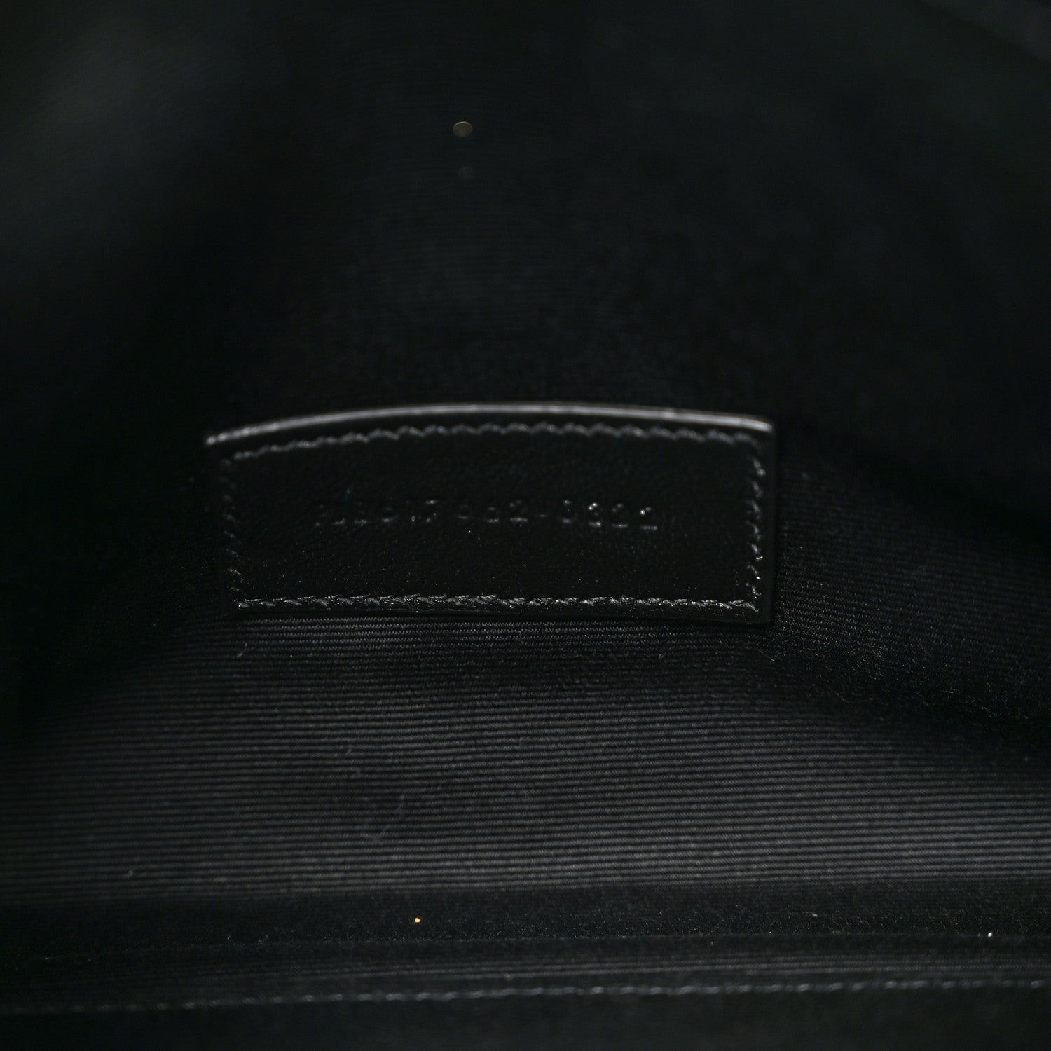 Grain De Poudre Matelasse Chevron Monogram Envelope Clutch Black
