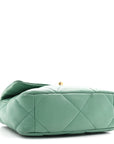 Lambskin Quilted Medium CHNL 19 Flap Green
