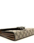 GG Supreme Monogram Mini Dionysus Chain Wallet Beige Taupe