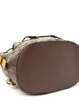 GG Supreme Monogram Neo Vintage Drawstring Bucket Backpack Beige New Acero Crop