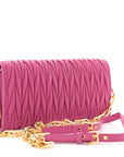 Nappa Matelasse Wallet On Chain Fuxia