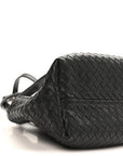 Calfskin Intrecciato Small Pinacoteca Tote Black Fondant