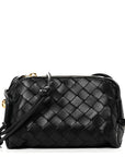 Calfskin Intrecciato Small Loop Top Handle Black
