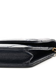 Lambskin Quilted Wallet On Chain WOC Navy