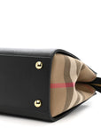 Calfskin Mega Check Small Banwell Tote Black