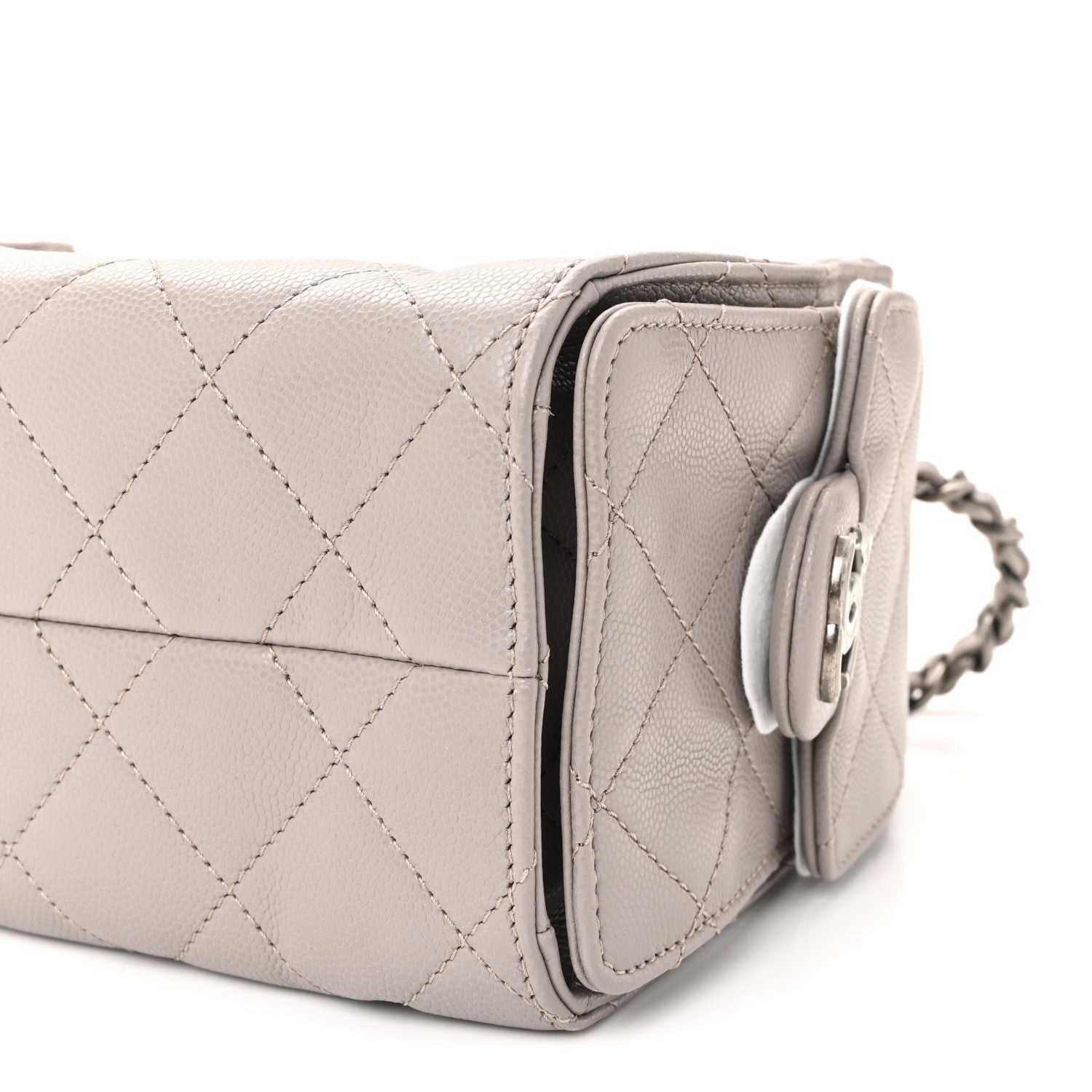 Caviar Quilted Mini CHNL 25 Handbag Dark Grey