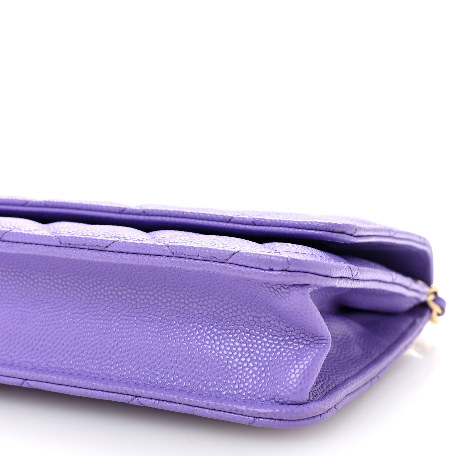 Caviar Quilted Wallet On Chain WOC Purple
