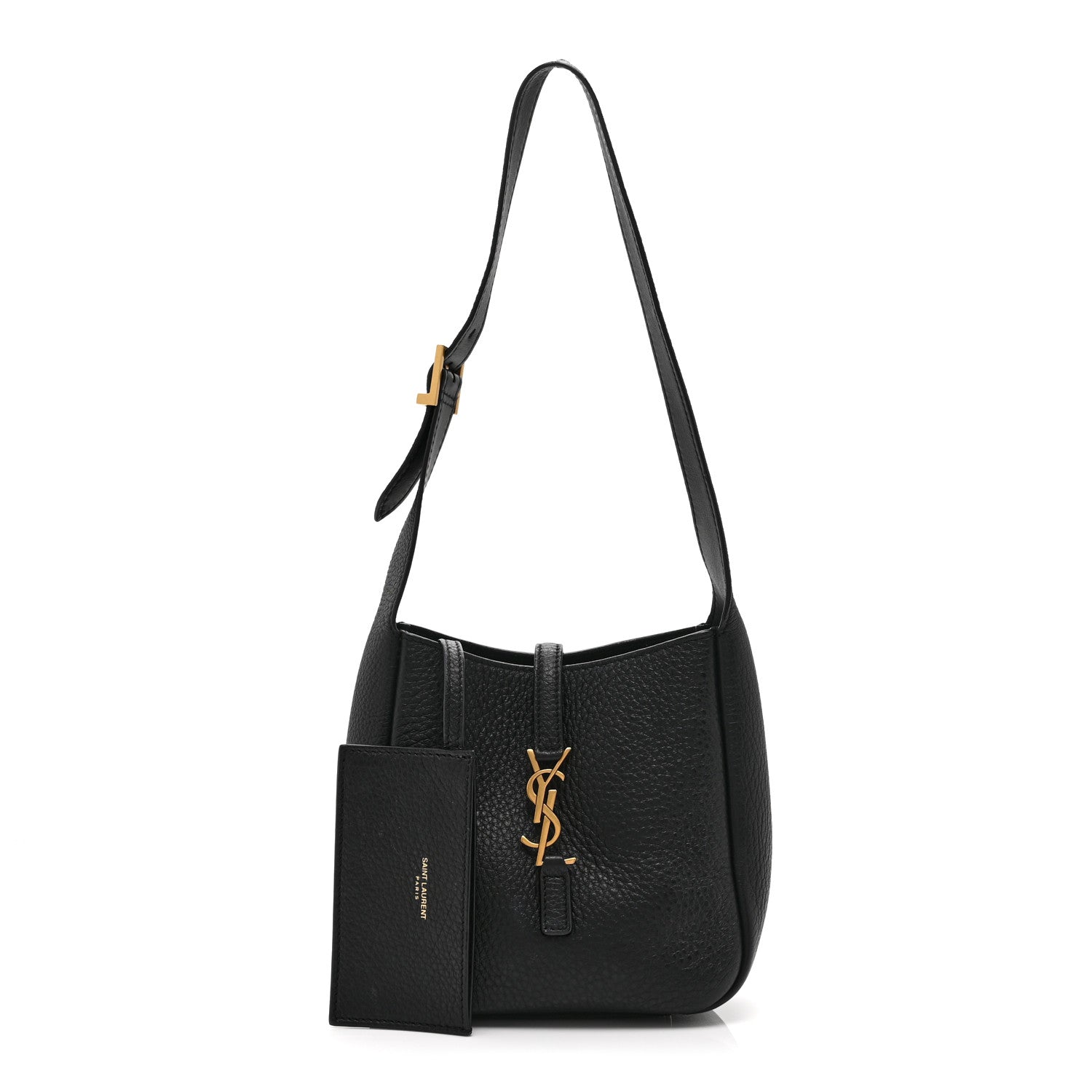 Grained Calfskin Baby Le 5 A 7 Supple Hobo Black