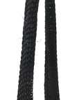 Raffia Effect Linen Logo Ivy Bag Black Natural