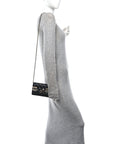 Lambskin Quilted Coco Clips Mini Wallet On Chain WOC Black