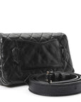 Glazed Calfskin Quilted 2.55 Reissue Flap Belt Bag Clutch 85 34 Black