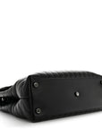 Calfskin Y Quilted Monogram Large Loulou Chain Satchel Black