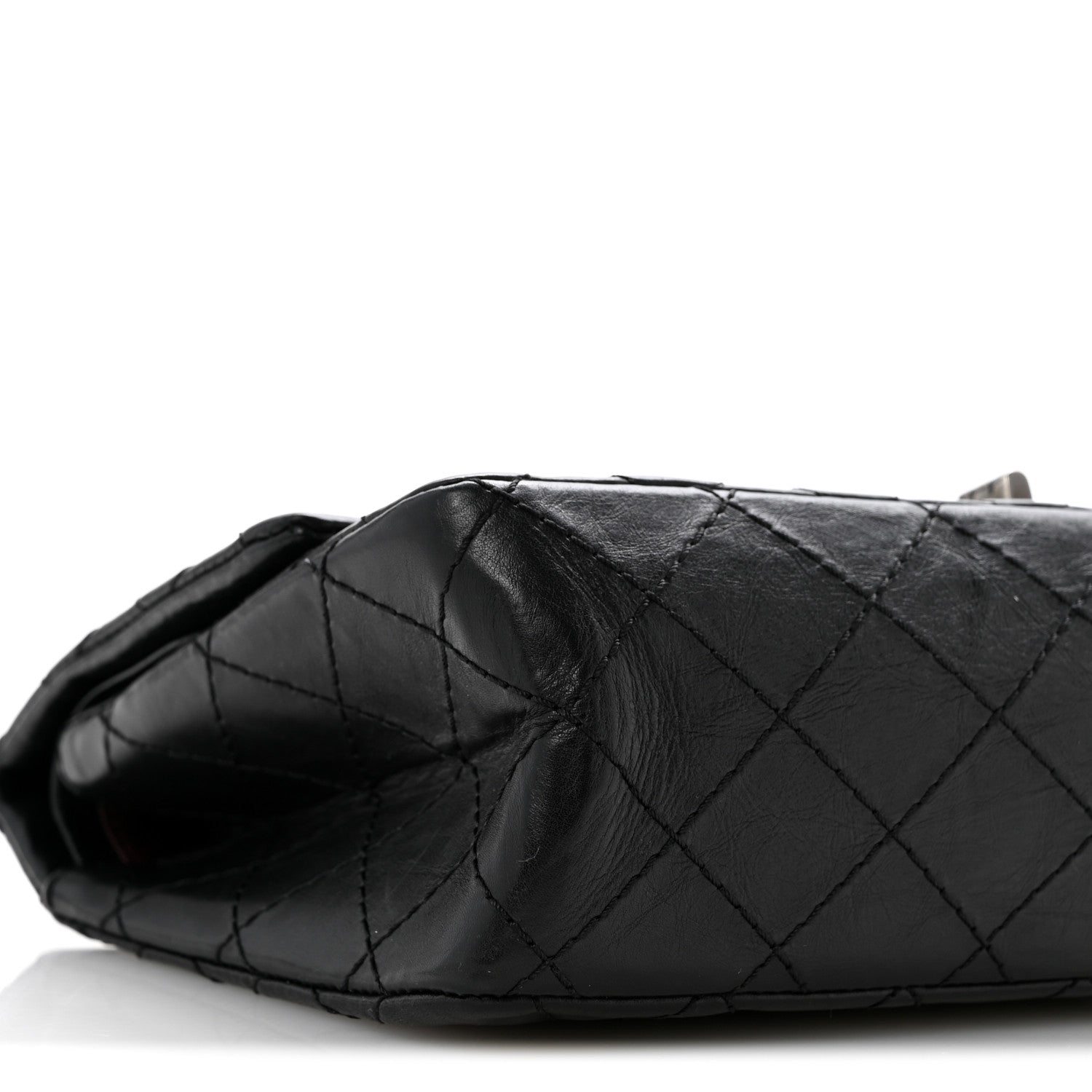 Aged Calfskin Quilted 2.55 Reissue 225 Flap Black