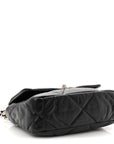 Lambskin Quilted Medium CHNL 19 Flap Black