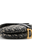 Oblique Saddle Bag With Strap Blue
